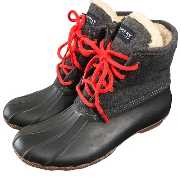 Sperry Shoes - Sperry Charcoal and Crimson Winter Boots